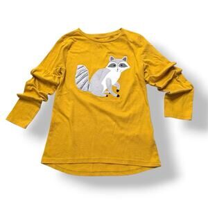 Wonder Nation Girls/ Boys S/CH (6-6x) Raccoon Graphic Long Sleeve Tee